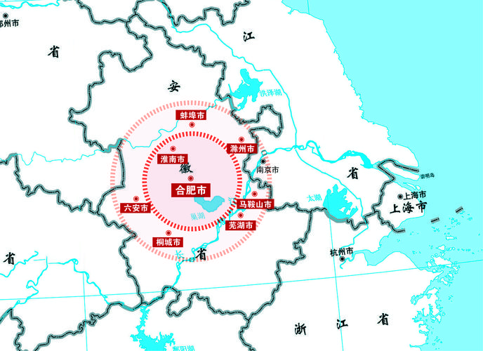 合肥市隔壁是哪里？中国五大城市群？-图1