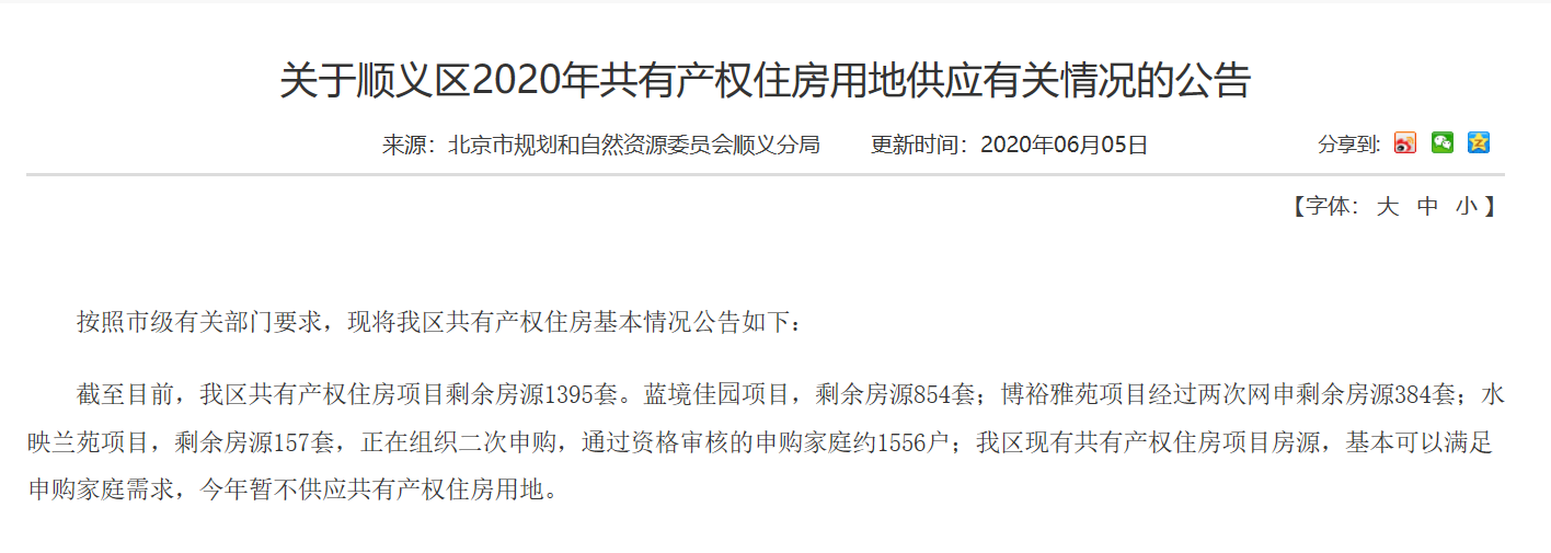 2023年顺义共有产权房条件？顺义单身-图1