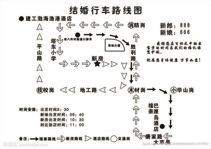 同一小区结婚婚车路线？（婚礼路线图制作）-图3