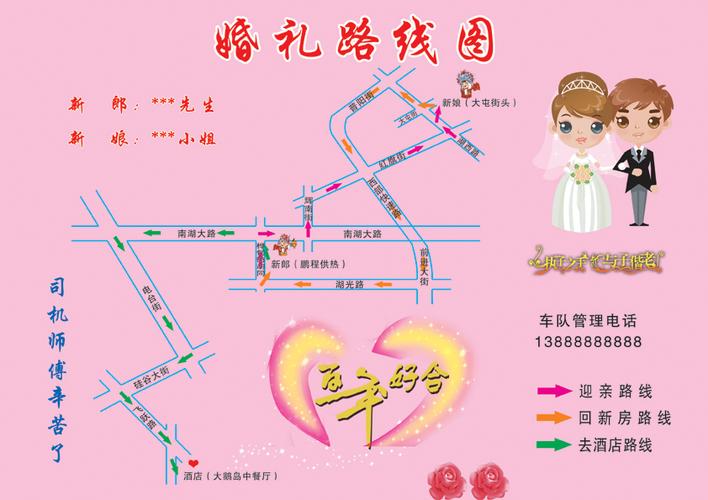 婚礼车队路线图怎么做？（婚礼场地搭建）-图2