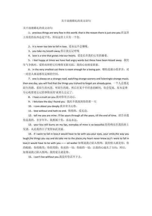 关于婚礼的英文标语？（婚礼上的英文）-图3